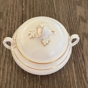 Elegant White and Gold Ceramic Tureen CONTESSA Made in England Vintage